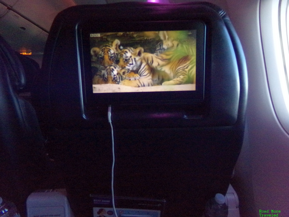 Air New Zealand Premium Economy - seatback screen