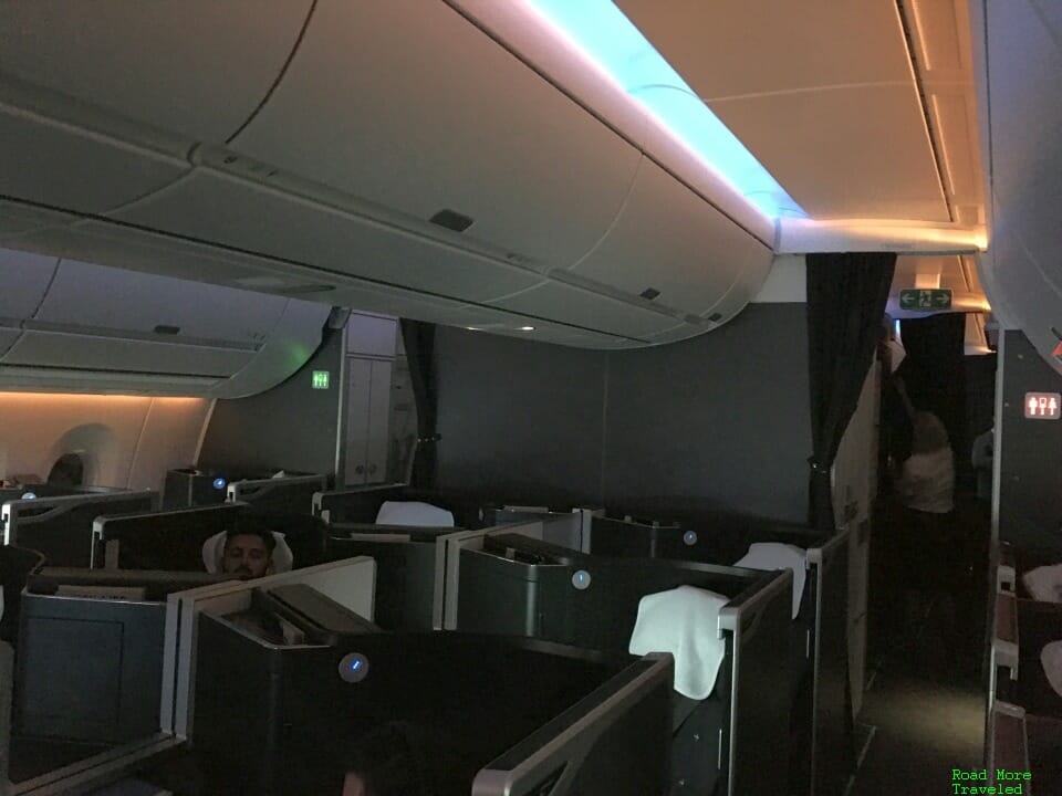 British Airways A350 Club Suite - rear of cabin