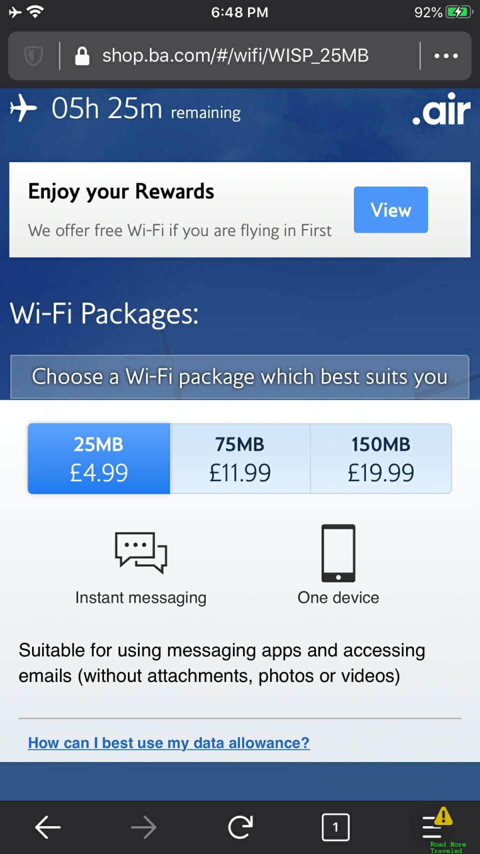 BA A350 WiFi pricing