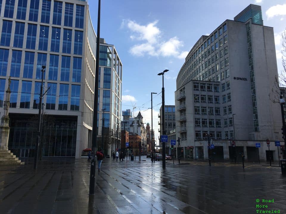 Modern office buildings in Manchester City Center