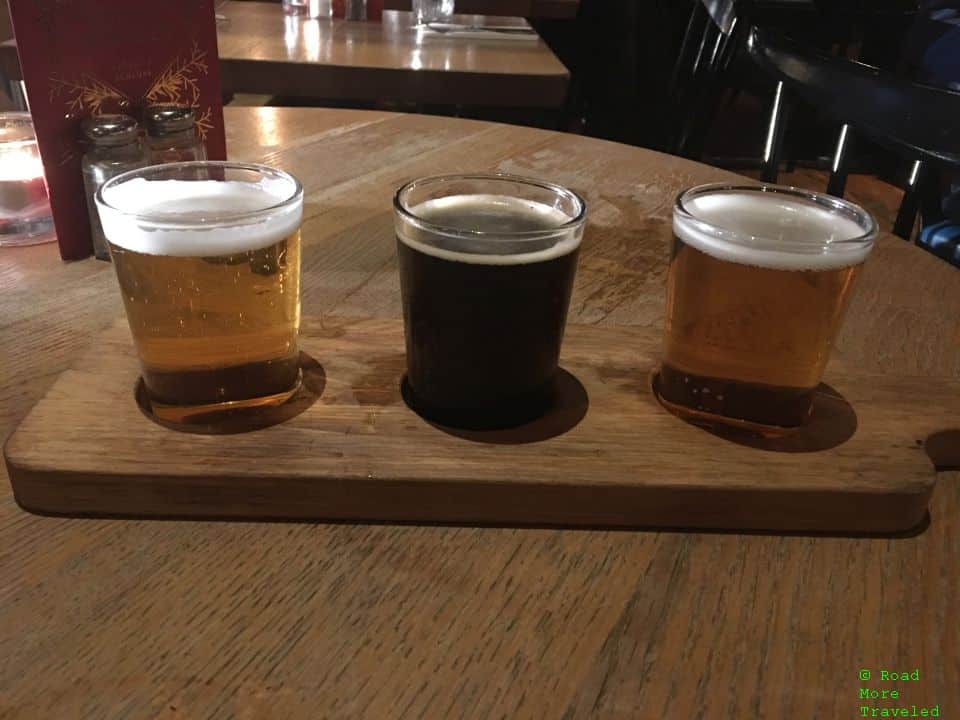 Sunday roasting and more in Manchester - beer flight at Albert's Schloss