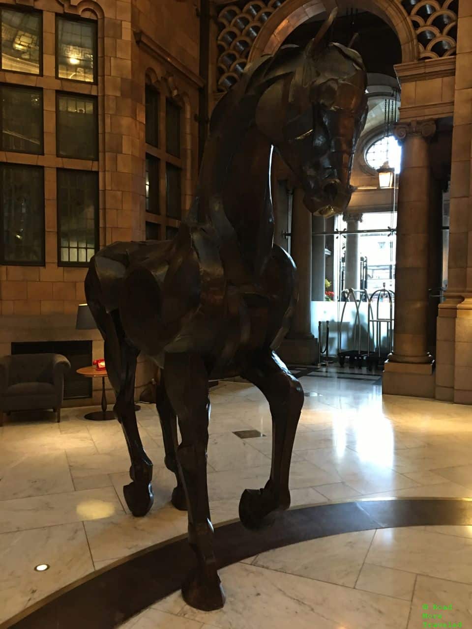 Horse sculpture in Kimpton Clocktower